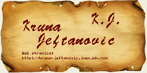 Kruna Jeftanović vizit kartica